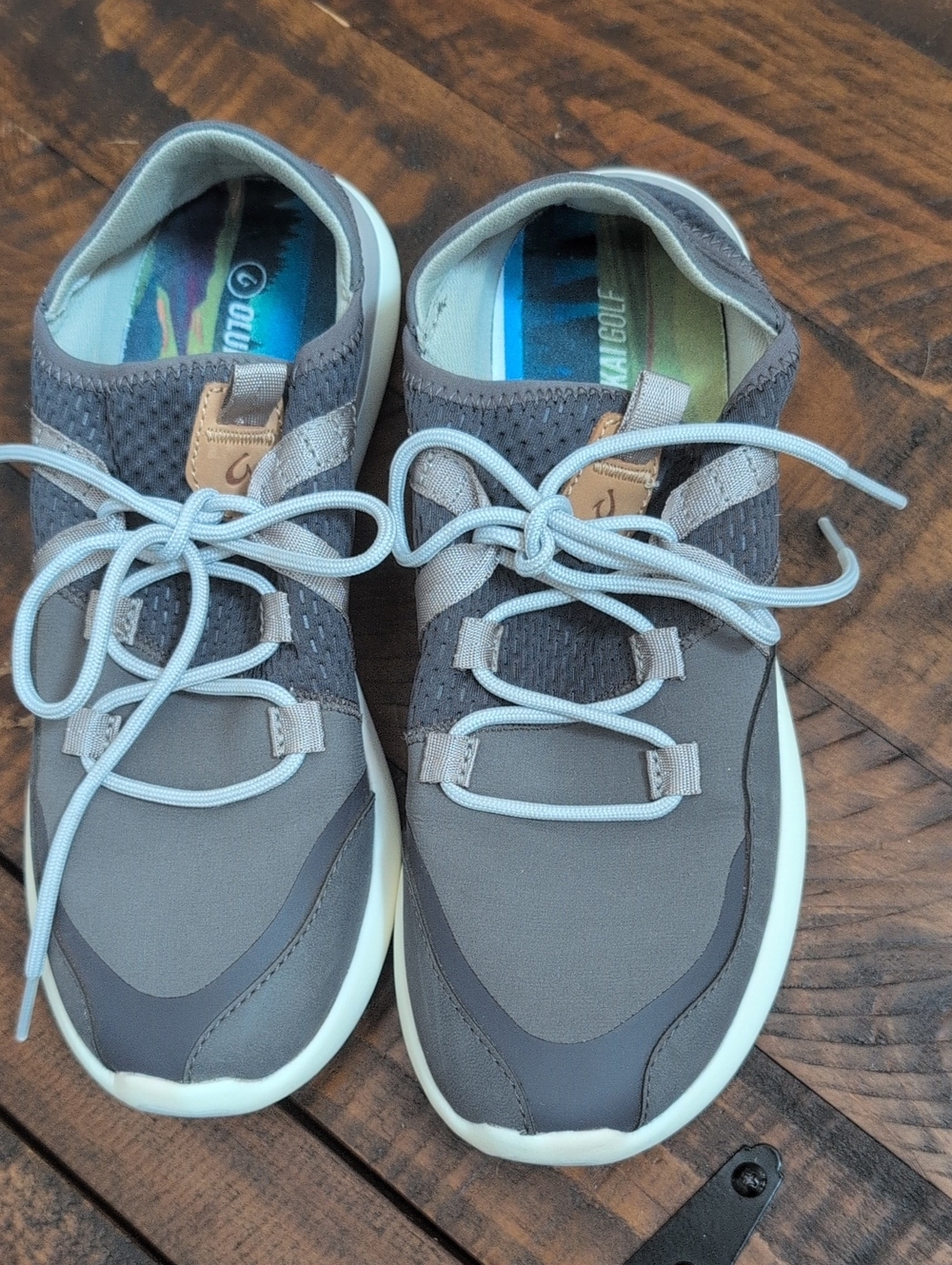 OluKai Women's Kawela Gray Golf Slip-Ons